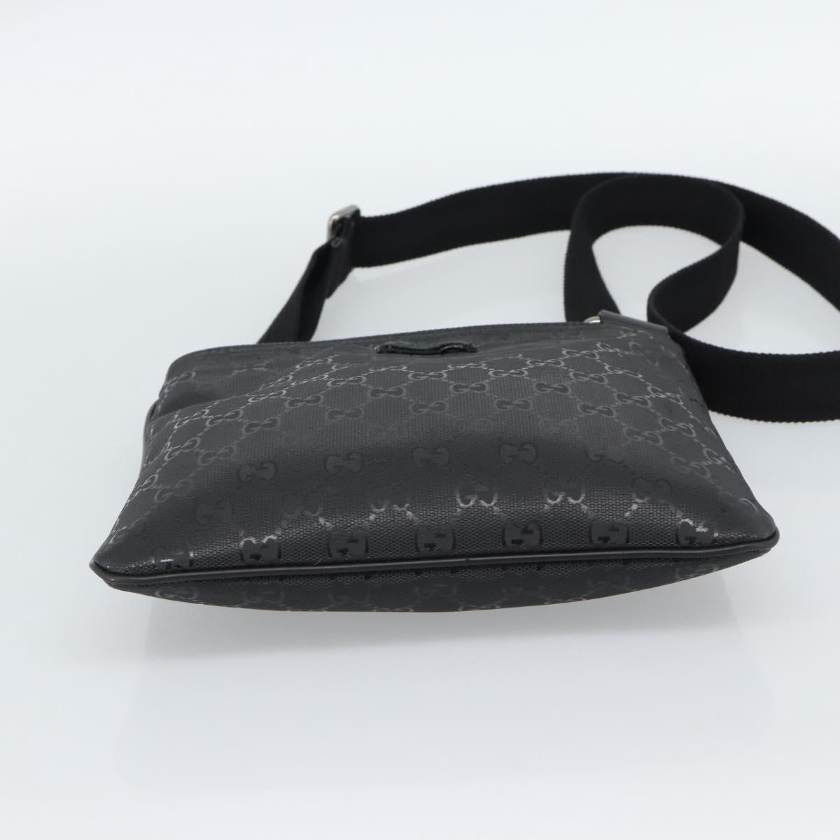 GUCCI GG Implementation Shoulder Bag PVC Black Silver Auth BA13608 - Jerrillo image 9
