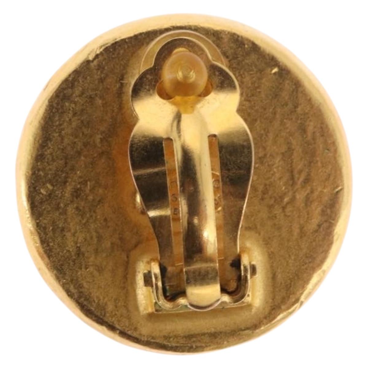 CHANEL Earring Metal Gold Tone CC Auth BA13637M - Jerrillo image 10