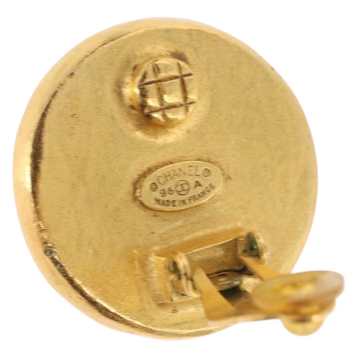 CHANEL Earring Metal Gold Tone CC Auth BA13637M - Jerrillo image 6