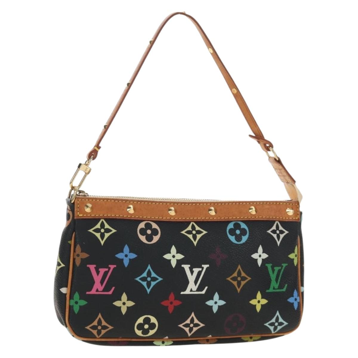 LOUIS VUITTON Multicolor Pochette Accessoires Pouch Black M92648 Auth BA13769V - Jerrillo