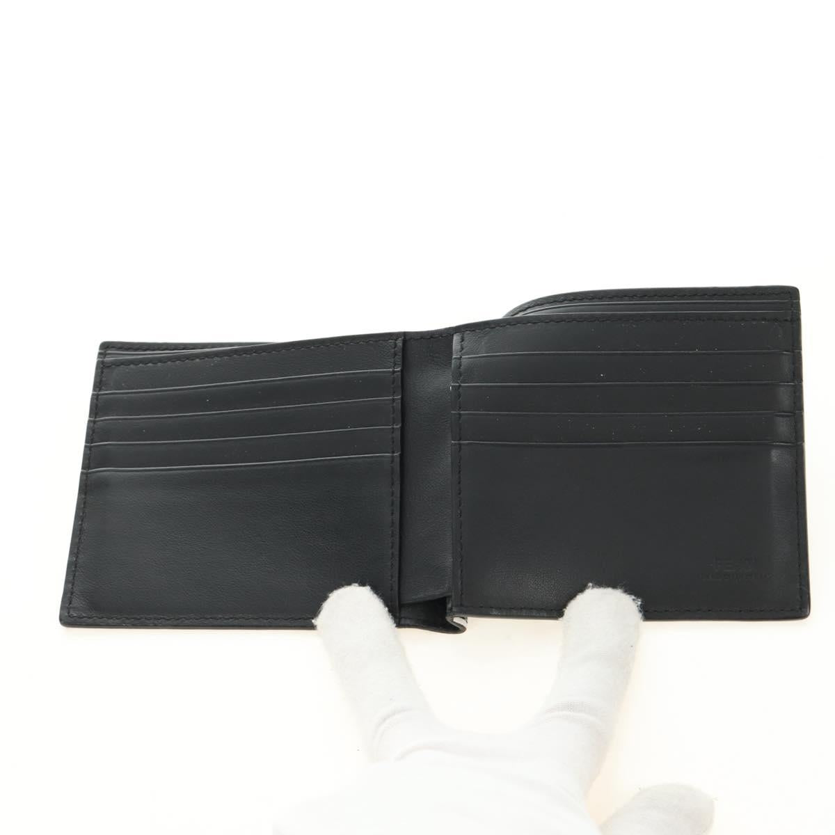 FENDI Zucca Canvas Bifold Wallet Leather Green Black Auth BA13848A - Jerrillo image 8