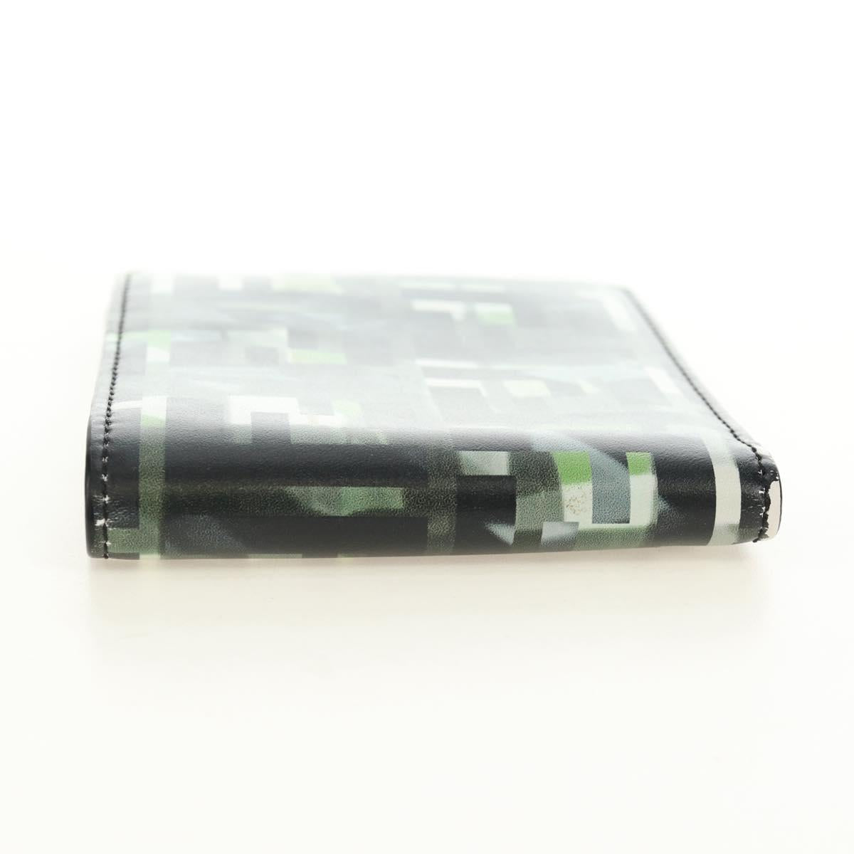 FENDI Zucca Canvas Bifold Wallet Leather Green Black Auth BA13848A - Jerrillo image 4