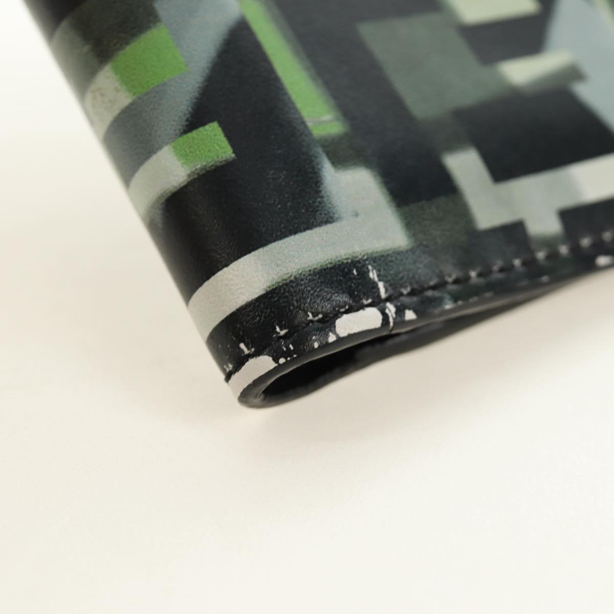 FENDI Zucca Canvas Bifold Wallet Leather Green Black Auth BA13848A - Jerrillo image 7
