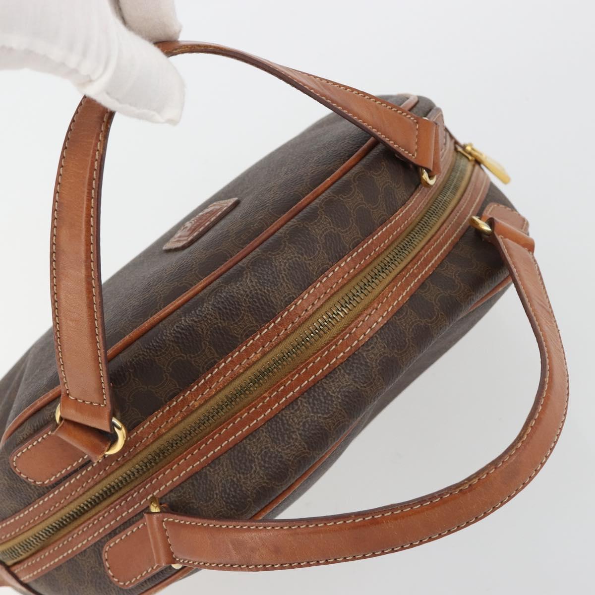CELINE Macadam Hand Bag PVC Leather Brown Gold Auth BA13898 - Jerrillo image 6