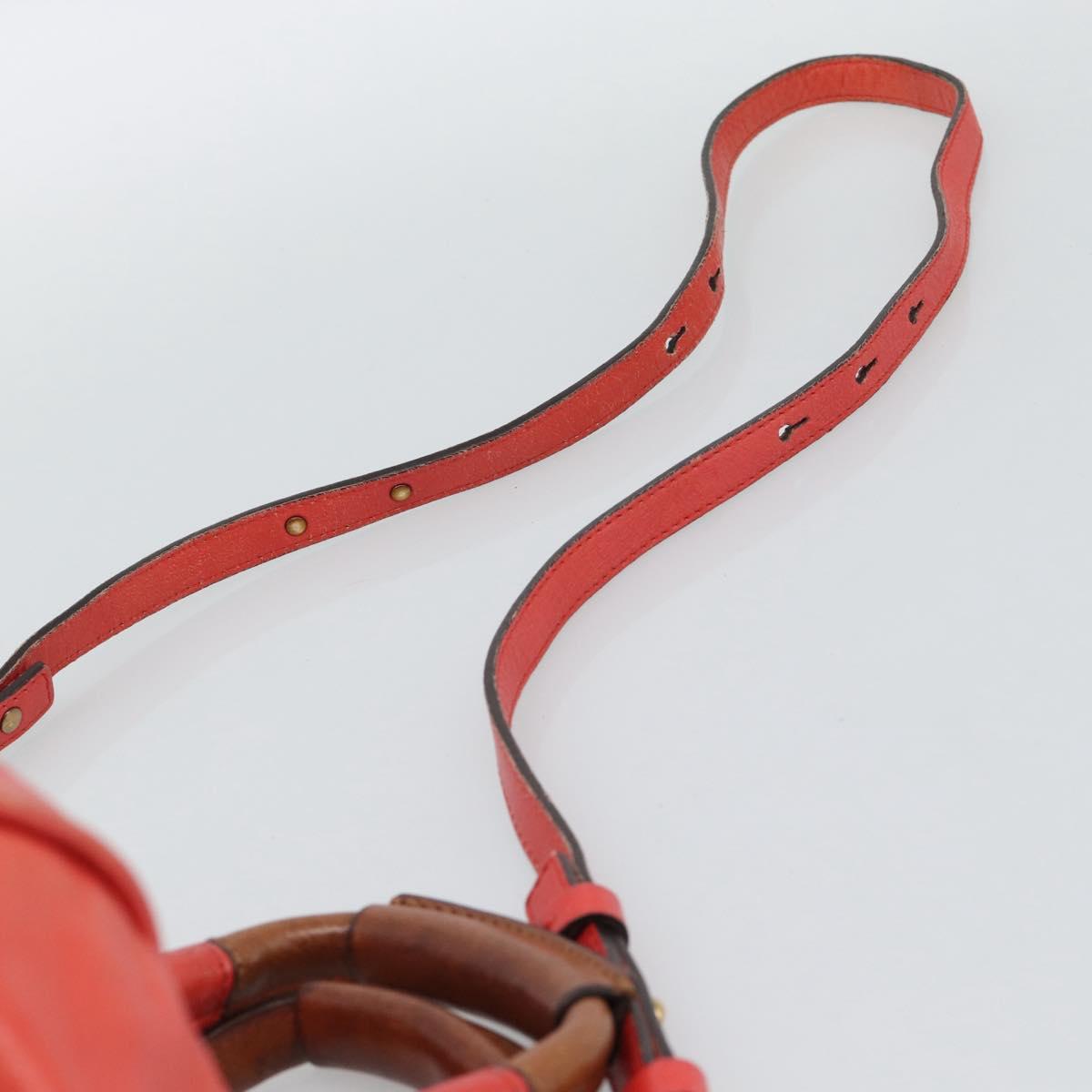 Chloe Etel Hand Bag Leather 2way Red Gold Auth BA13902 - Jerrillo image 10