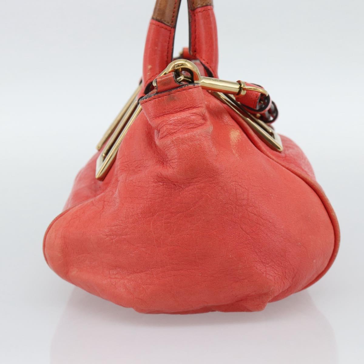 Chloe Etel Hand Bag Leather 2way Red Gold Auth BA13902 - Jerrillo image 4