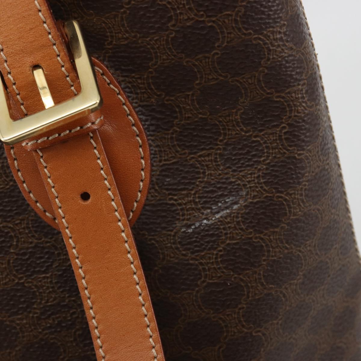 CELINE Macadam Tote Bag PVC Leather Brown Gold Auth BA13920 - Jerrillo image 10