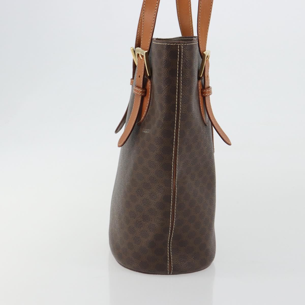 CELINE Macadam Tote Bag PVC Leather Brown Gold Auth BA13920 - Jerrillo image 4