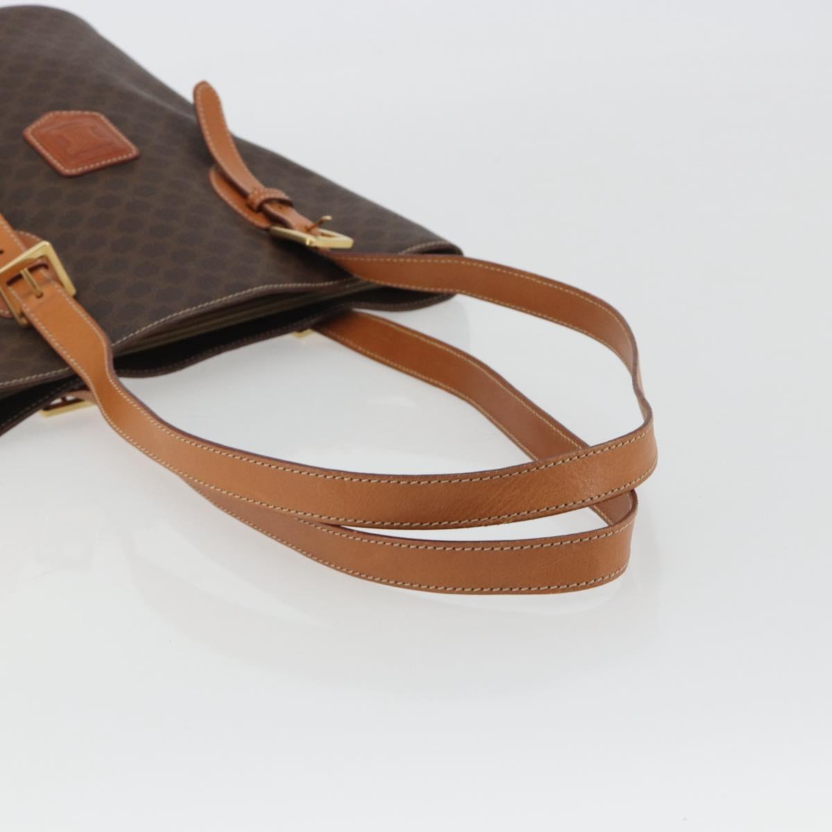 CELINE Macadam Tote Bag PVC Leather Brown Gold Auth BA13920 - Jerrillo image 7