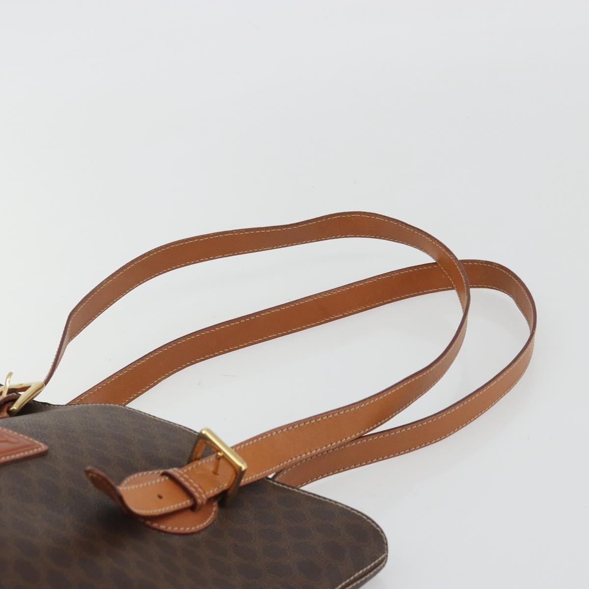 CELINE Macadam Tote Bag PVC Leather Brown Gold Auth BA13920 - Jerrillo image 8