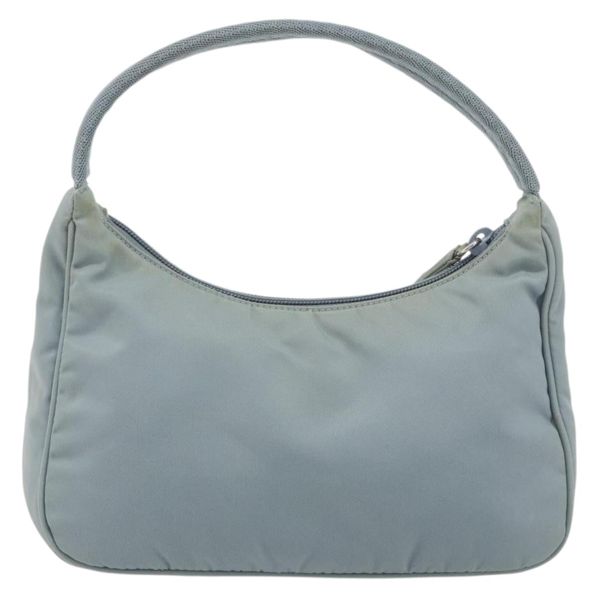PRADA Hand Pouch Nylon Light Blue Silver Auth BA14013A - Jerrillo image 2