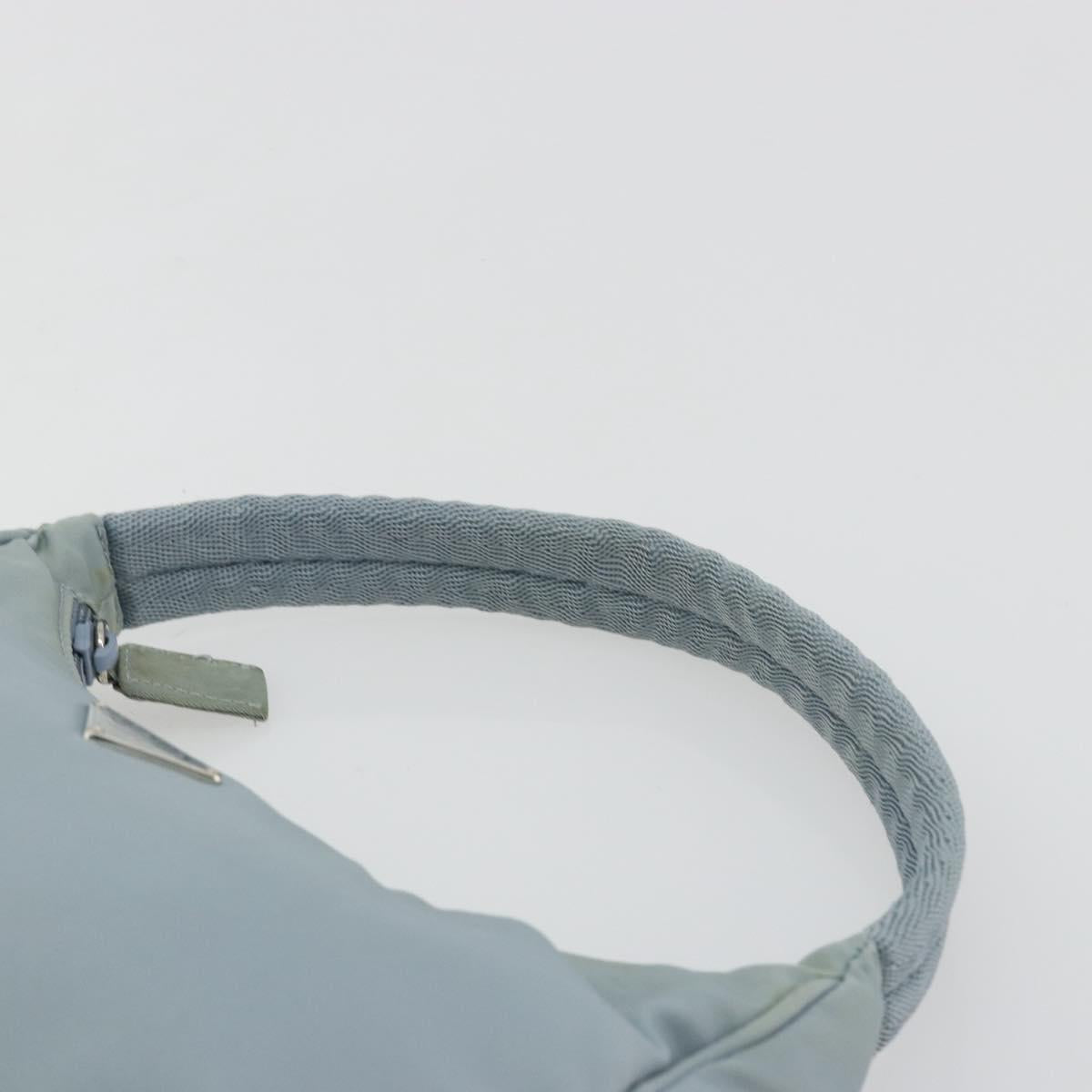 PRADA Hand Pouch Nylon Light Blue Silver Auth BA14013A - Jerrillo image 8