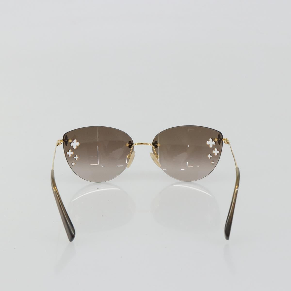 LOUIS VUITTON Desmayo Cat Eye Sunglasses Metal Brown Gold Z0051U Auth BA14024M - Jerrillo image 2