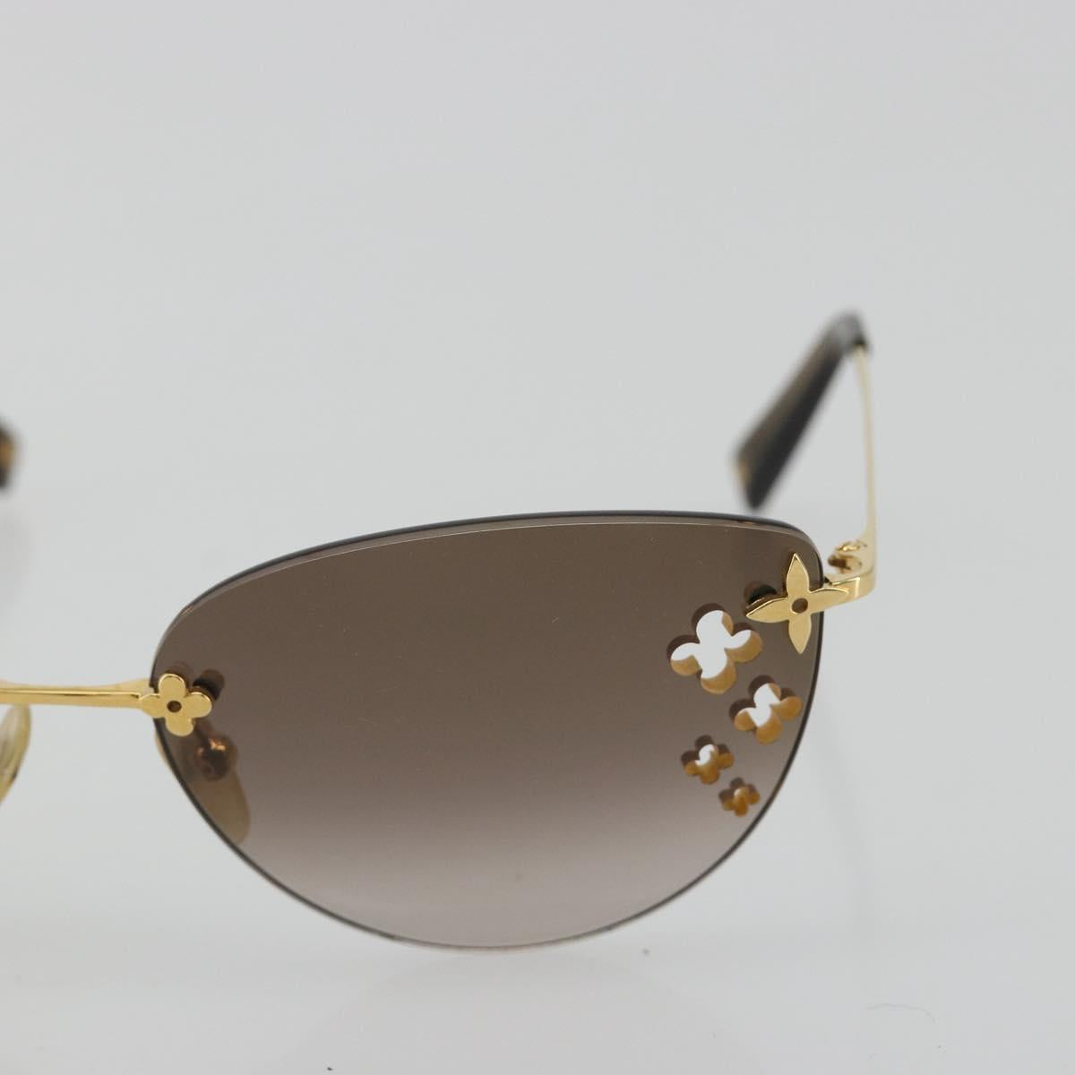 LOUIS VUITTON Desmayo Cat Eye Sunglasses Metal Brown Gold Z0051U Auth BA14024M - Jerrillo image 6