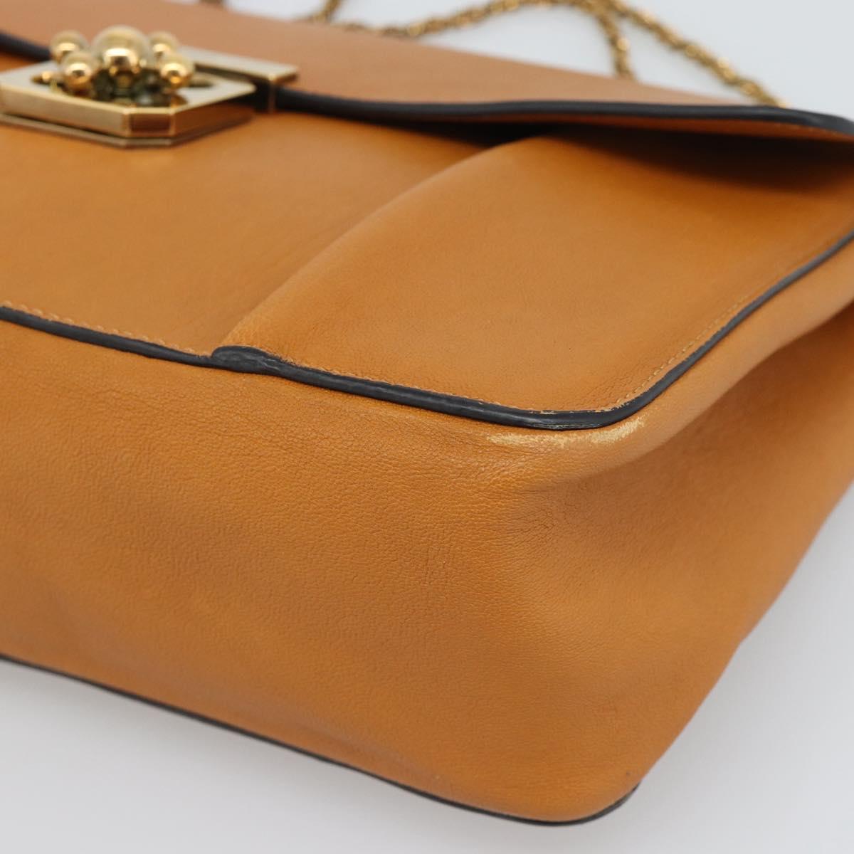 Borsa a tracolla Chloe Elsie con catena, in pelle marrone e tonalità oro, autentica BA14148V image 10