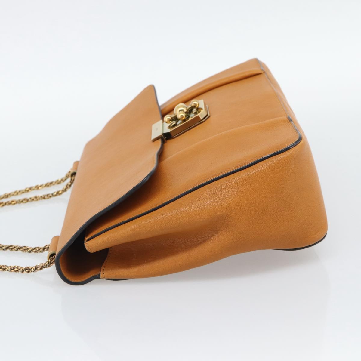 Borsa a tracolla Chloe Elsie con catena, in pelle marrone e tonalità oro, autentica BA14148V image 4