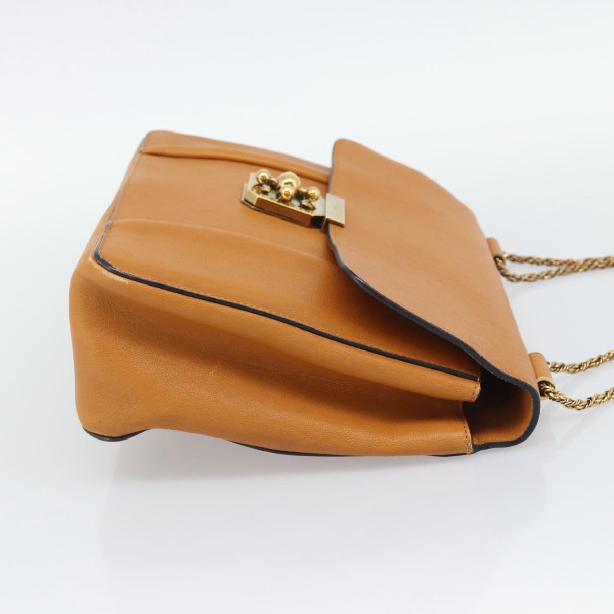 Borsa a tracolla Chloe Elsie con catena, in pelle marrone e tonalità oro, autentica BA14148V image 5