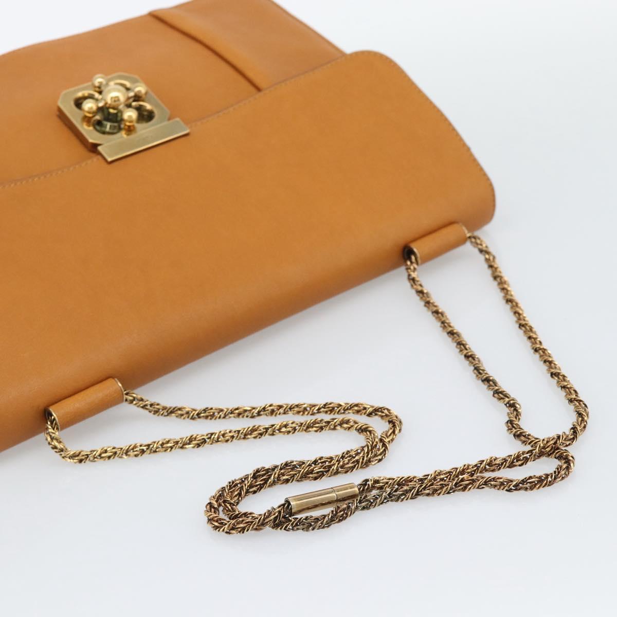 Borsa a tracolla Chloe Elsie con catena, in pelle marrone e tonalità oro, autentica BA14148V image 7