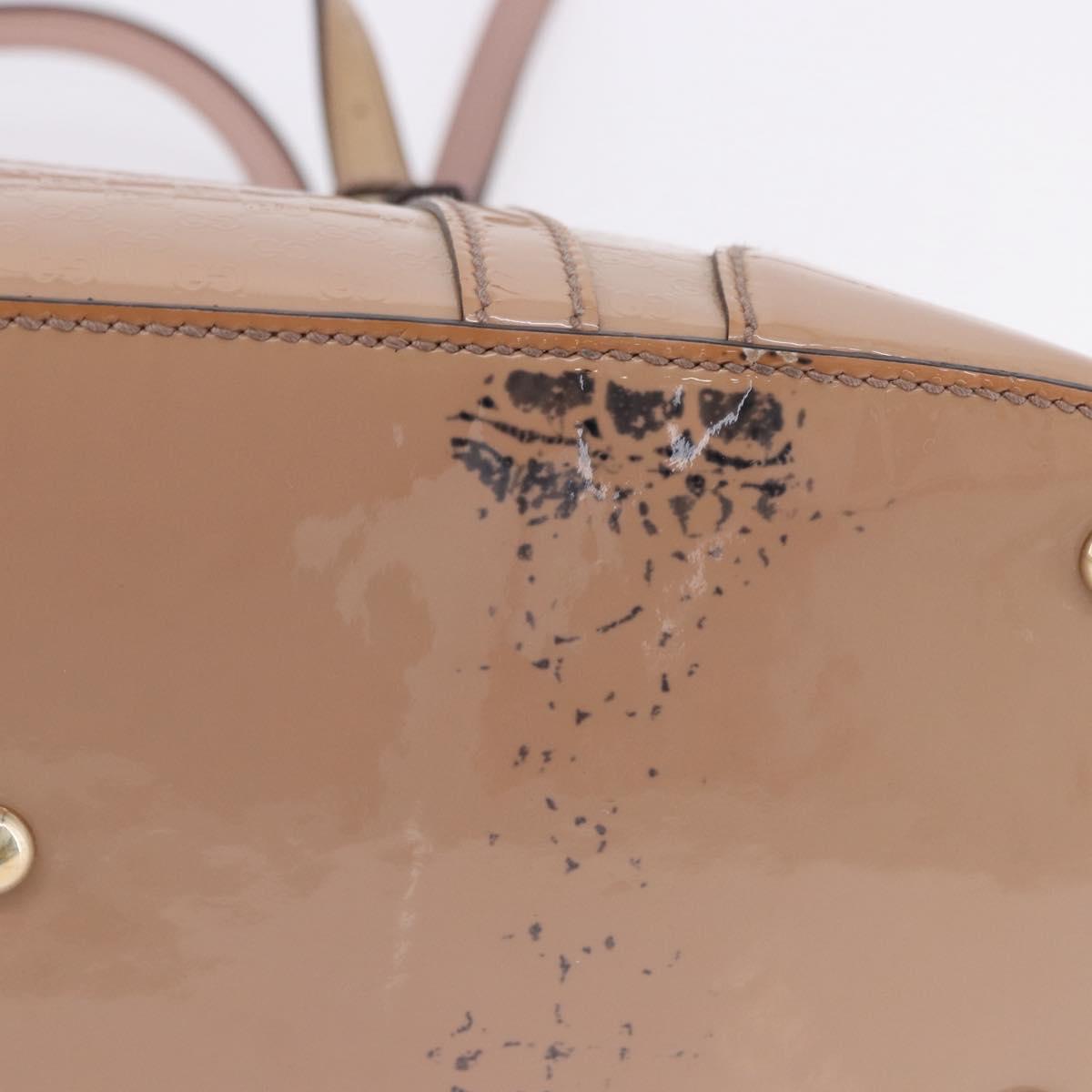 GUCCI Micro GG Canvas Hand Bag Patent leather 2way Pink Gold 309617 Auth BA14304 - Jerrillo image 6