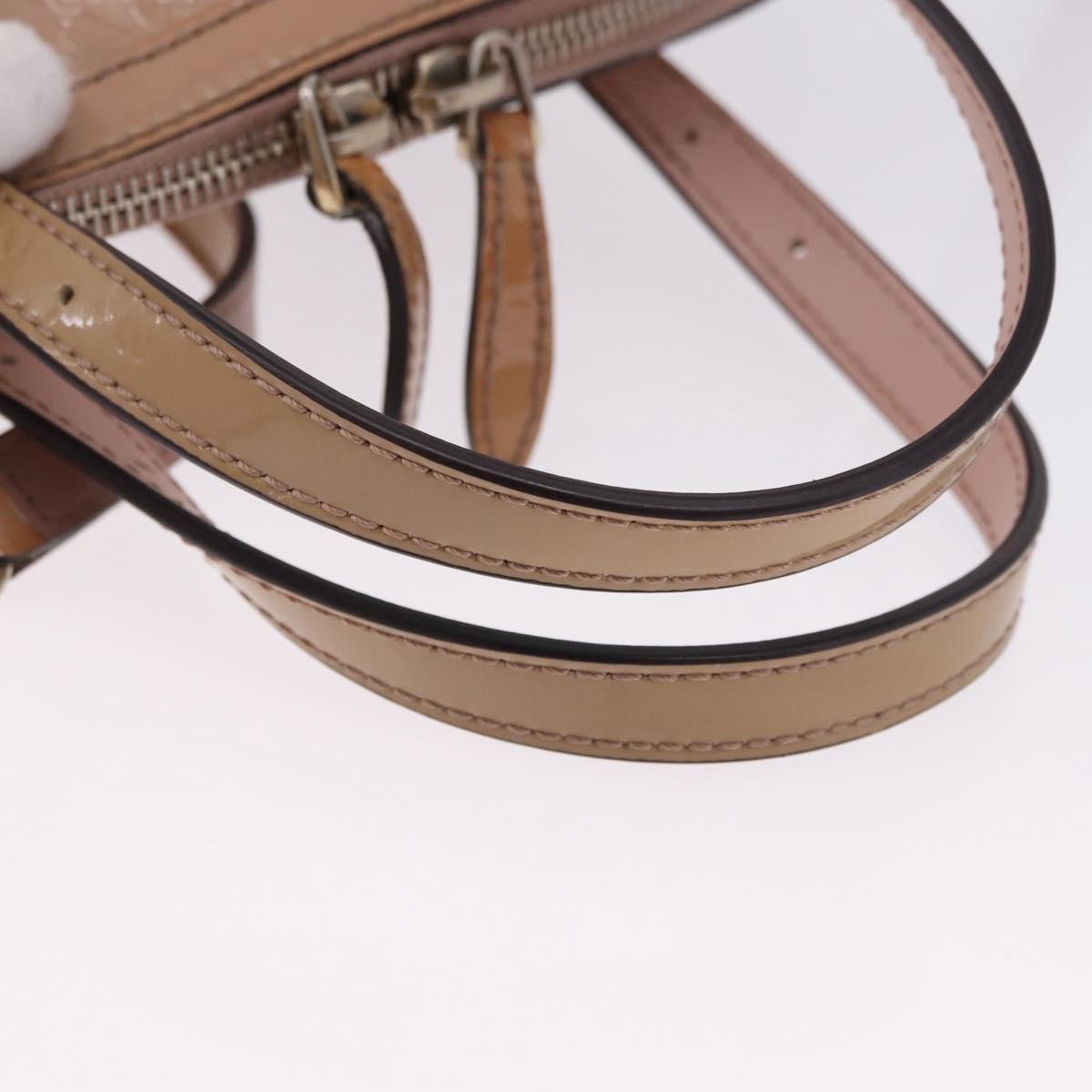 GUCCI Micro GG Canvas Hand Bag Patent leather 2way Pink Gold 309617 Auth BA14304 - Jerrillo image 8