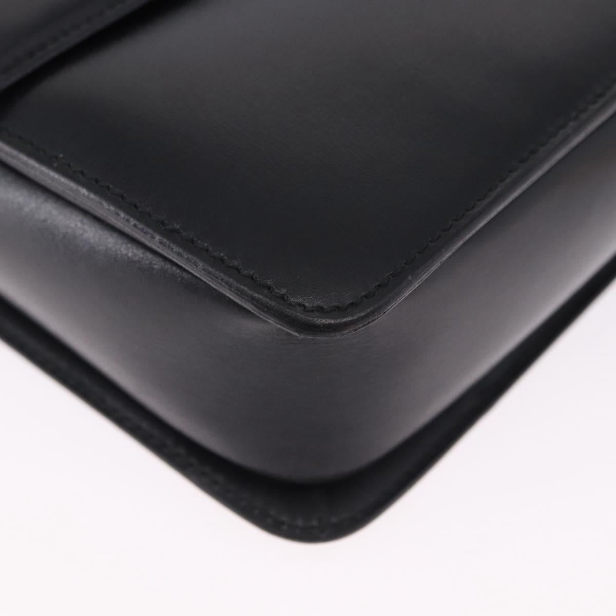 GUCCI Shoulder Bag Leather Black Gold Auth BA14311 - Jerrillo image 10