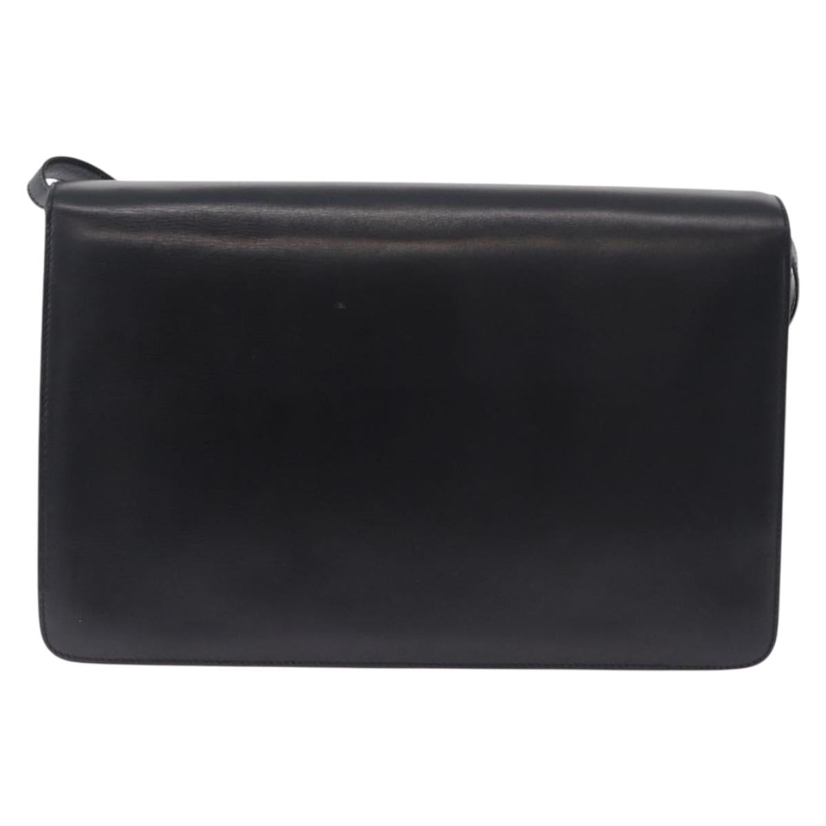 GUCCI Shoulder Bag Leather Black Gold Auth BA14311 - Jerrillo image 3