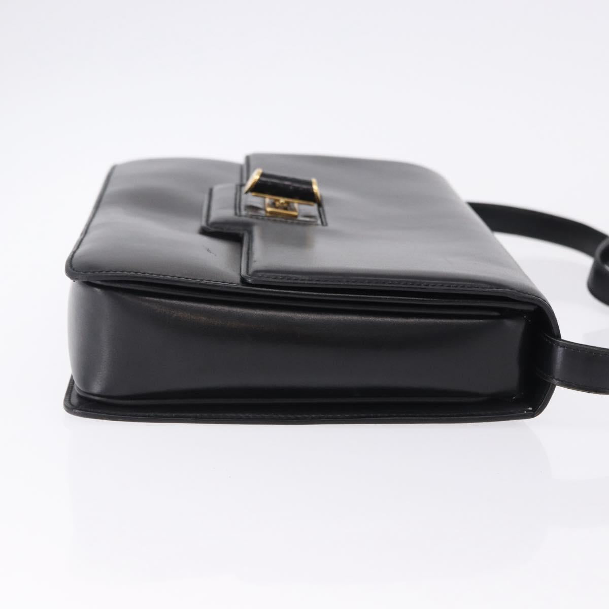 GUCCI Shoulder Bag Leather Black Gold Auth BA14311 - Jerrillo image 4