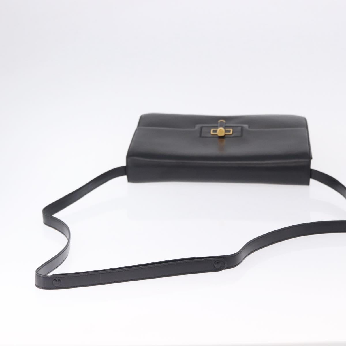 GUCCI Shoulder Bag Leather Black Gold Auth BA14311 - Jerrillo image 7