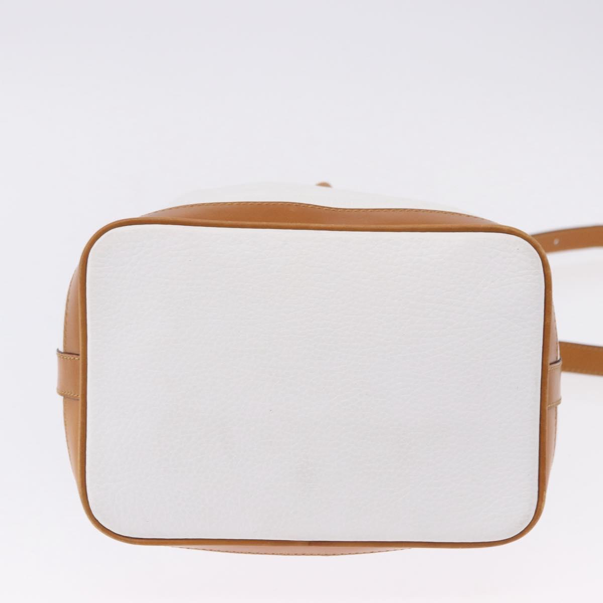 CELINE Shoulder Bag Leather White Gold Auth BA14401A - Jerrillo image 10