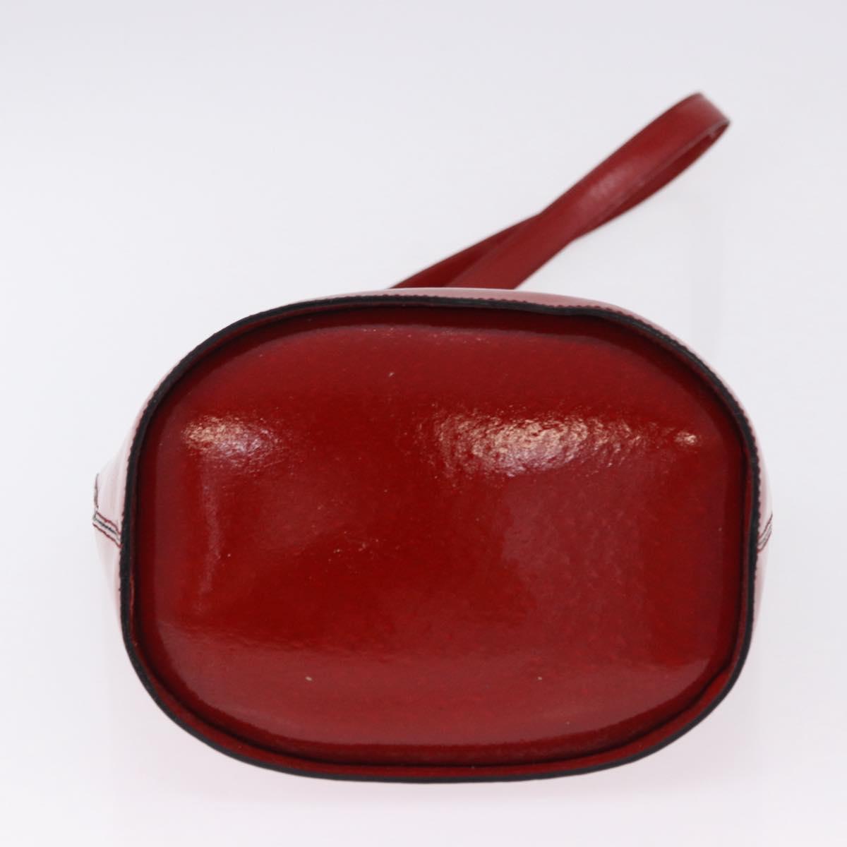 CELINE Shoulder Bag Patent leather Red Gold Auth BA14422A - Jerrillo image 6