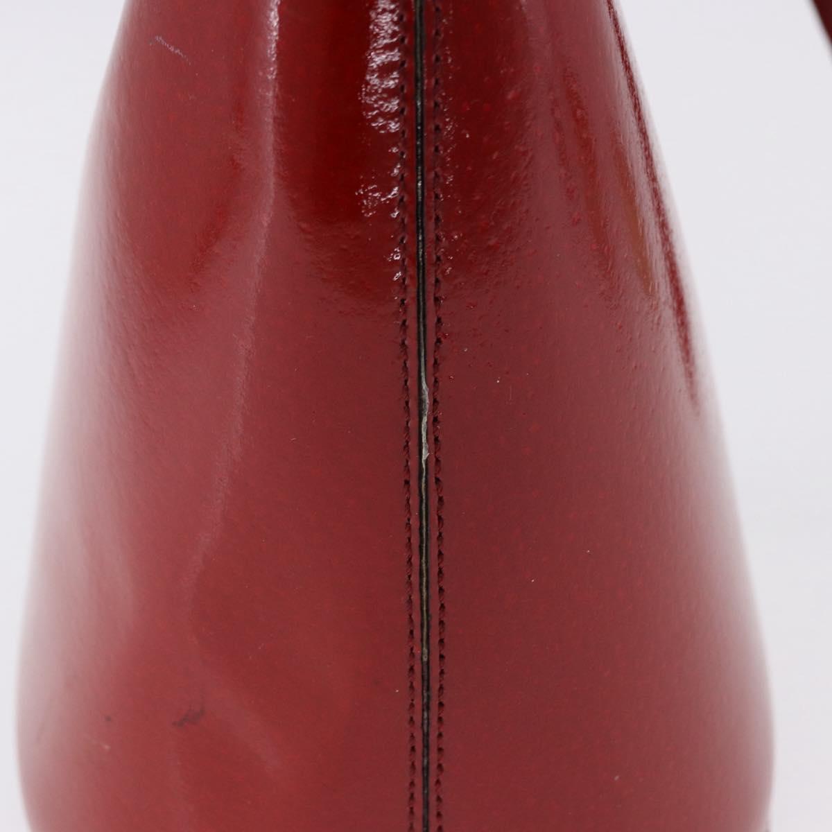 CELINE Shoulder Bag Patent leather Red Gold Auth BA14422A - Jerrillo image 4