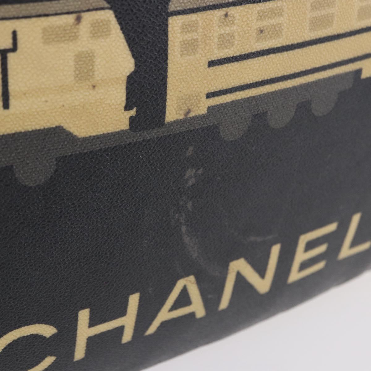 CHANEL Central Station Tote Bag PVC Canvas Black Silver CC Auth BA14429 - Jerrillo image 3