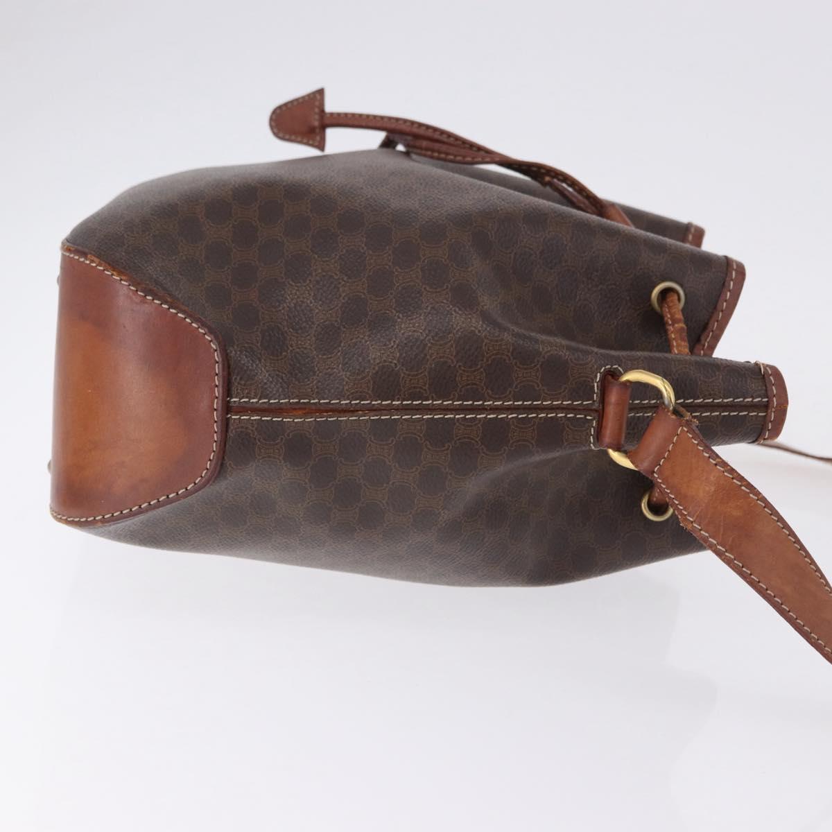 CELINE Macadam Canvas Shoulder Bag PVC Leather Brown Gold Auth BA14485 - Jerrillo image 4
