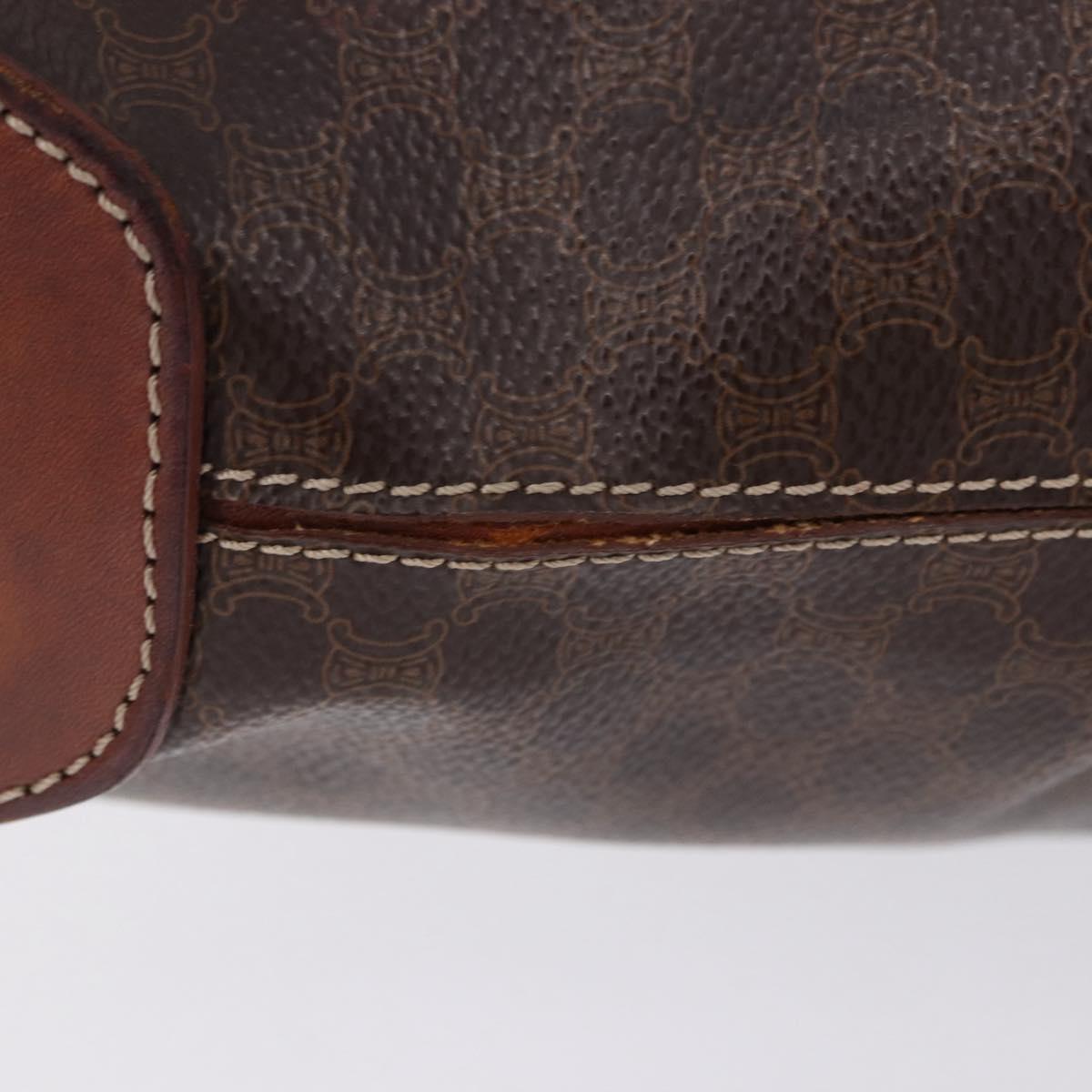 CELINE Macadam Canvas Shoulder Bag PVC Leather Brown Gold Auth BA14485 - Jerrillo image 5