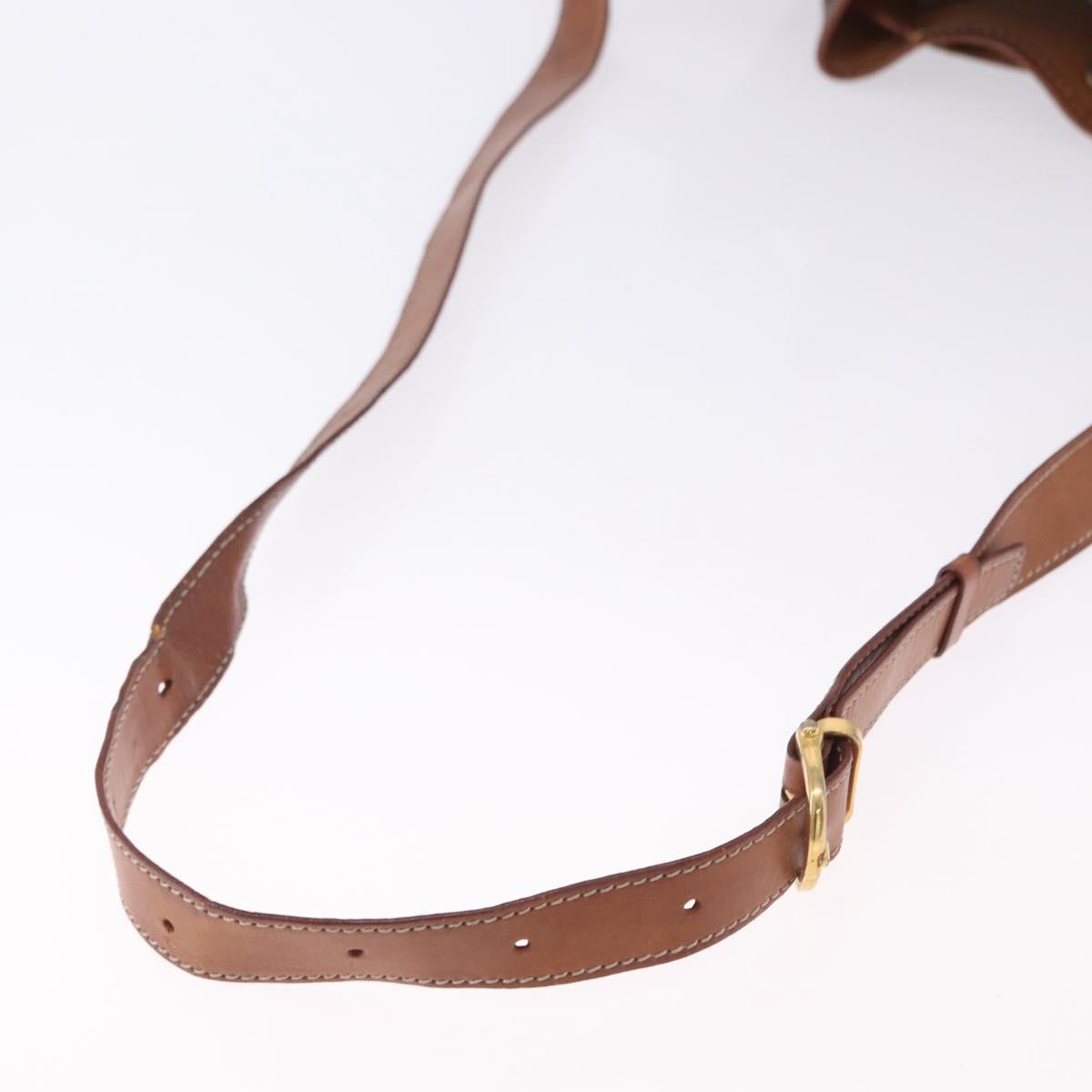 CELINE Macadam Canvas Shoulder Bag PVC Leather Brown Gold Auth BA14485 - Jerrillo image 8