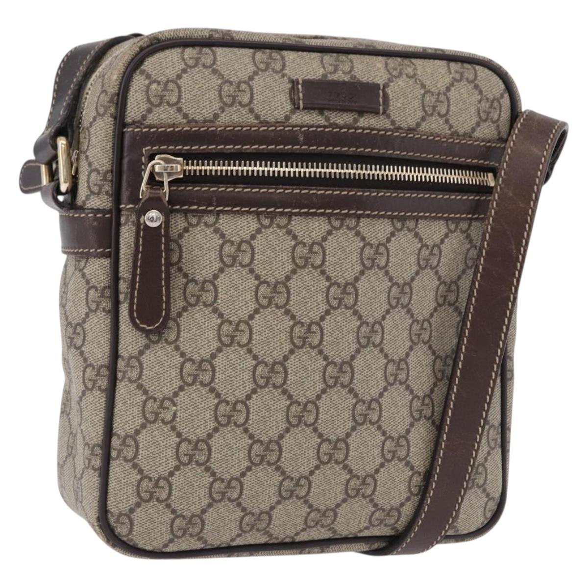 GUCCI GG Supreme Shoulder Bag PVC Beige Gold 233268 Auth BA14504 - Jerrillo