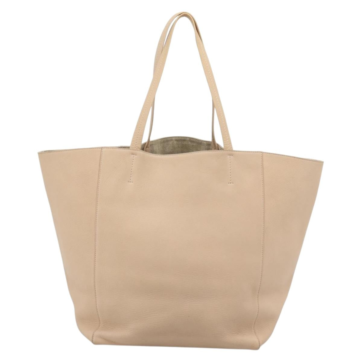CELINE Tote Bag Leather Beige Auth BA14562A - Jerrillo image 3