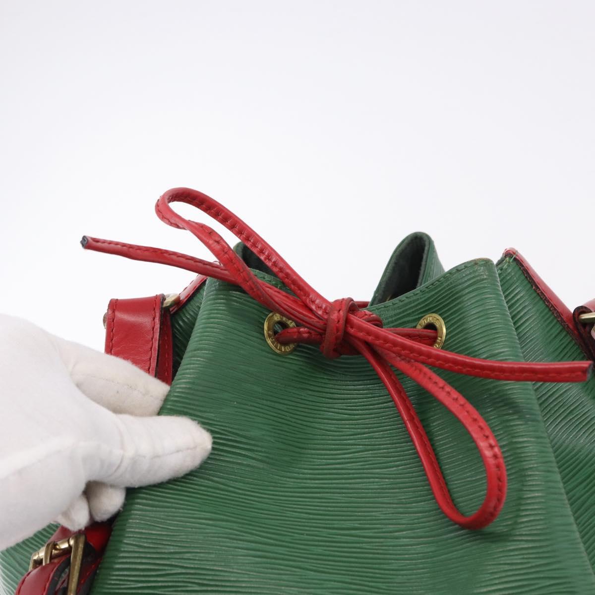 LOUIS VUITTON Epi Petit Noe Shoulder Bag Green Red M44147 LV Auth BA14655A - Jerrillo image 10