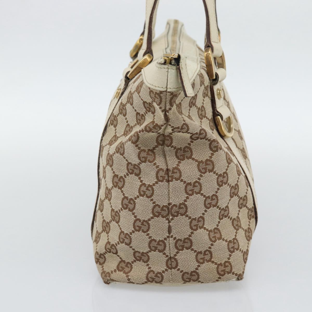 GUCCI GG Canvas Abbey Hand Bag Beige Gold Tone 141470 Auth BA14723 - Jerrillo image 4