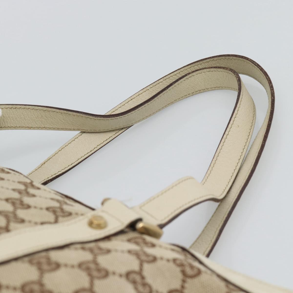 GUCCI GG Canvas Abbey Hand Bag Beige Gold Tone 141470 Auth BA14723 - Jerrillo image 8