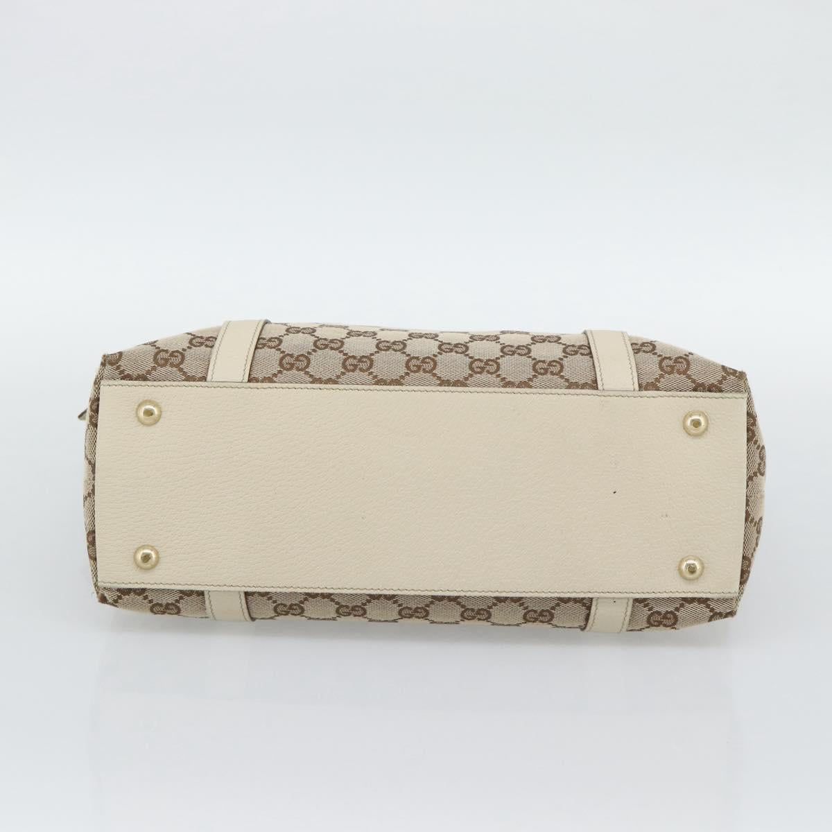 GUCCI GG Canvas Abbey Hand Bag Beige Gold Tone 141470 Auth BA14723 - Jerrillo image 9