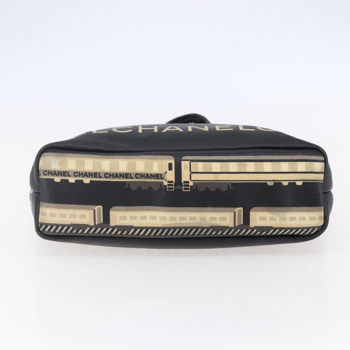 CHANEL Central Station Tote Bag PVC Canvas Black Silver CC Auth BA6549 - Jerrillo image 5