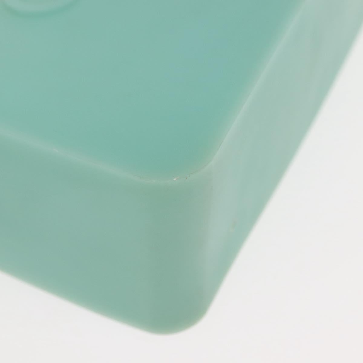 CHANEL Tote Bag rubber Turquoise Blue CC Auth BA6869 - Jerrillo image 9