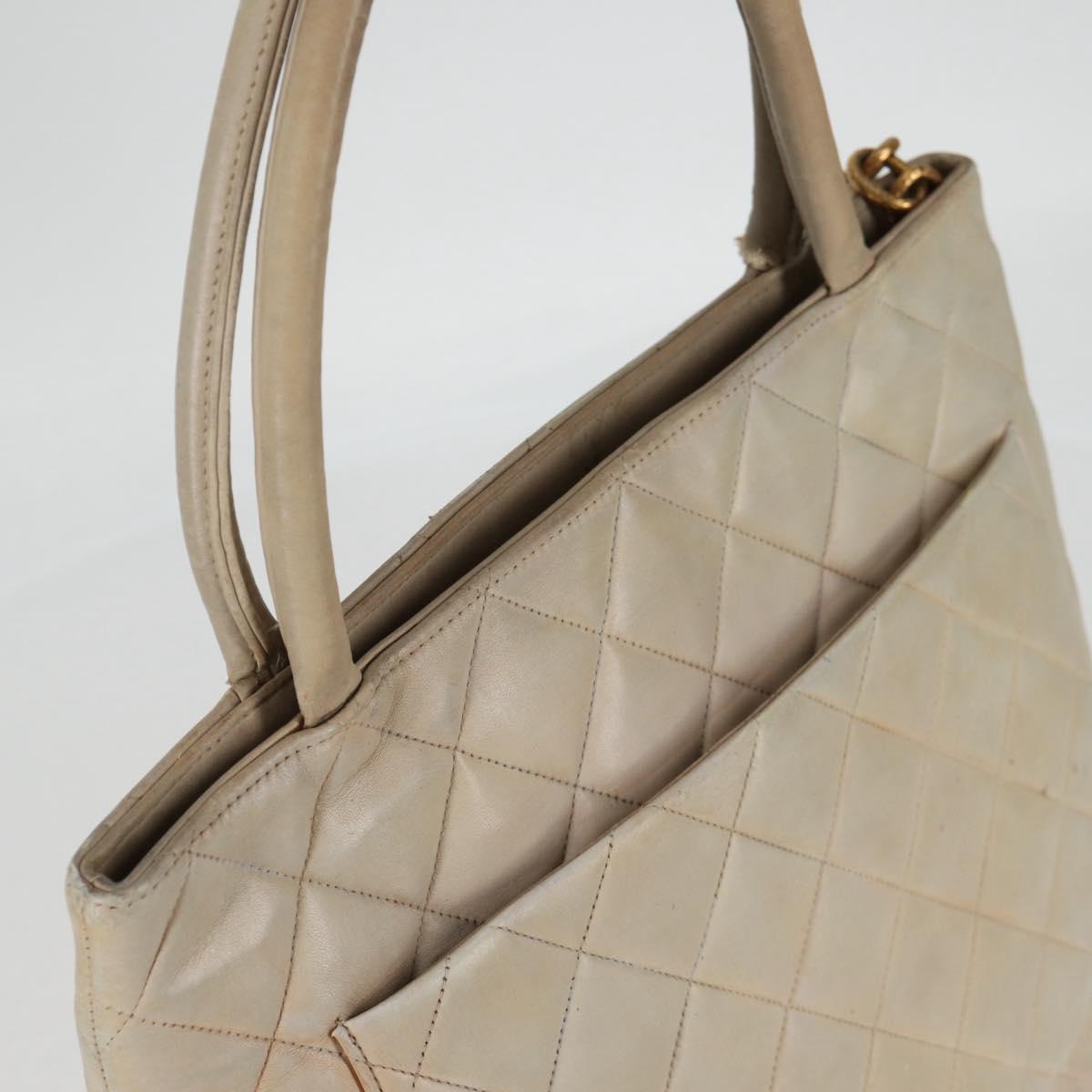 Borsa tote CHANEL in pelle di agnello beige con logo CC, autentica bs12535 - Jerrillo image 6