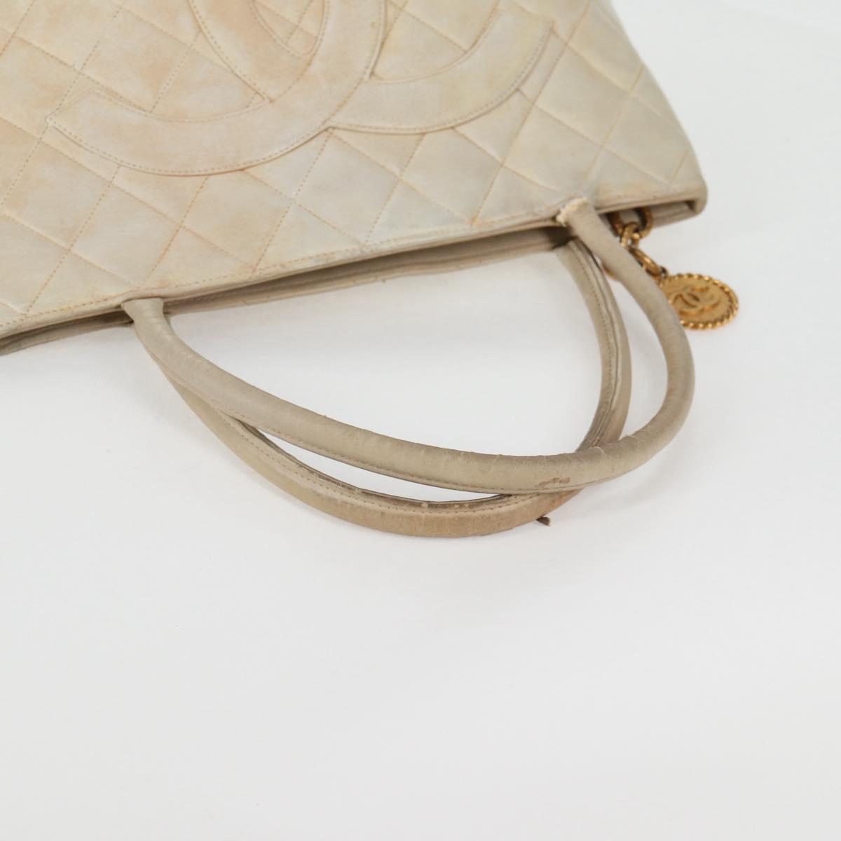 Borsa tote CHANEL in pelle di agnello beige con logo CC, autentica bs12535 - Jerrillo image 7