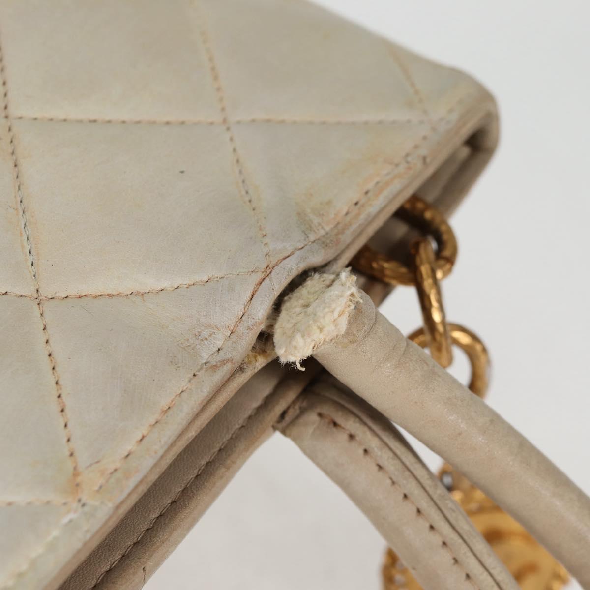 Borsa tote CHANEL in pelle di agnello beige con logo CC, autentica bs12535 - Jerrillo image 9