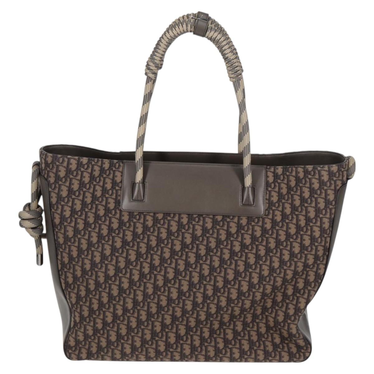 Christian Dior Tote Bag Trotter Canvas Gray Silver Auth bs24696SAM - Jerrillo image 2