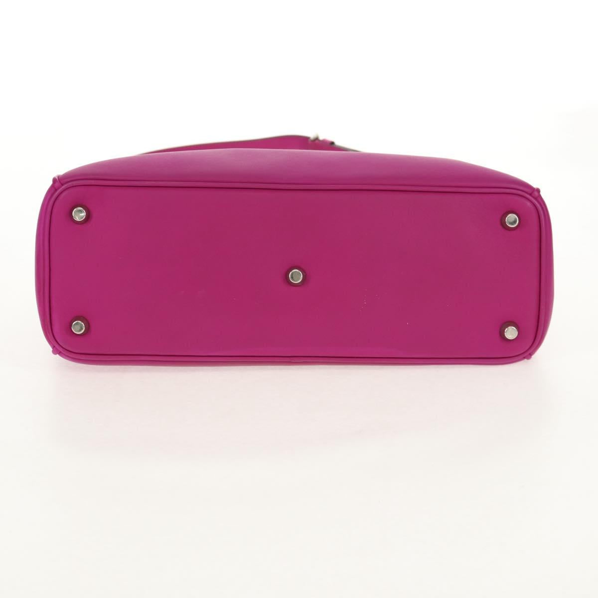 Christian Dior Diorissimo Borsa a mano in pelle 2 vie Viola Argento Auth bs30787 - Jerrillo image 5