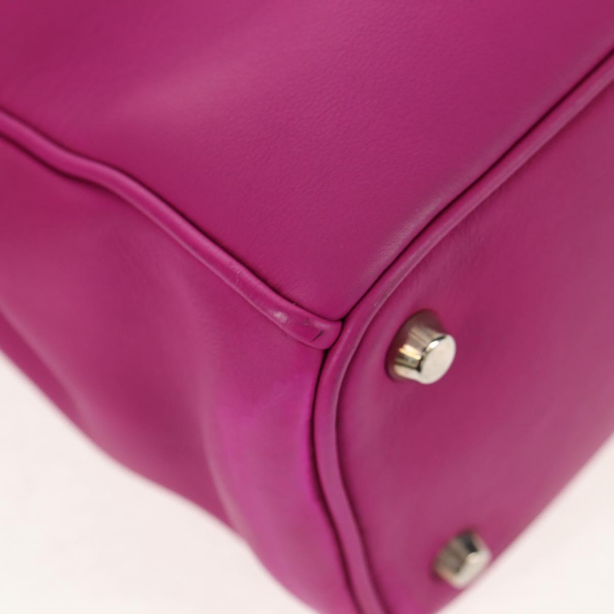 Christian Dior Diorissimo Borsa a mano in pelle 2 vie Viola Argento Auth bs30787 - Jerrillo image 10