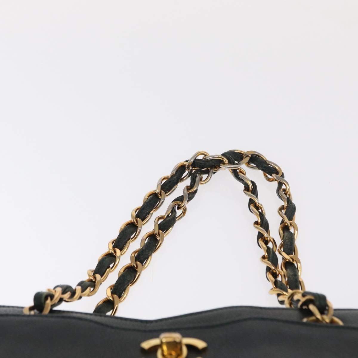CHANEL Chain Hand Bag Caviar Skin Green Gold CC Auth bs31109 - Jerrillo image 8